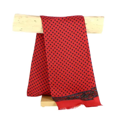 Leonard Red Silk Scarf - Traclet Reference: 12194 | Traclet Hat Shop