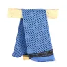 Foulard Homme en Soie Bleu motifs - Traclet