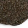 Casquette HARRIS Tweed MARRON 8 côtes Christys'London - ref 21237