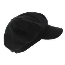 Wool Newsboy Cap - Black - Traclet Reference: 6101 | Traclet Hat Shop