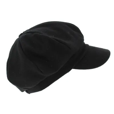 Wool Newsboy Cap - Black - Traclet Reference: 6101 | Traclet Hat Shop