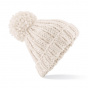 Bonnet à Pompon Oversize Ecru - Beechfield