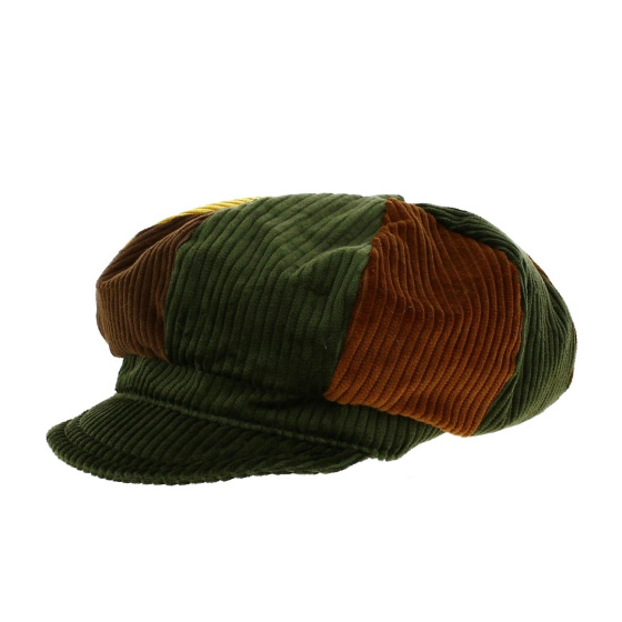 Multicolor Velvet Newsboy Cap - Faustmann