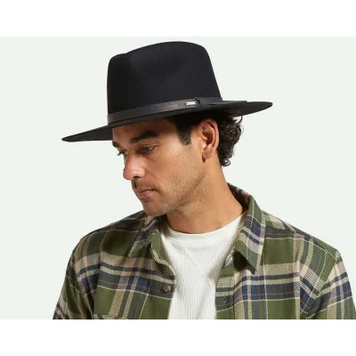 Chapeau Fedora Hawkins Feutre Noir - Brixton