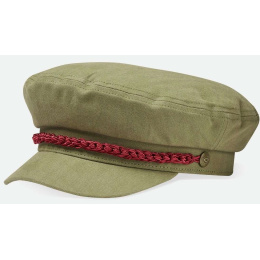 Olive Cotton Fiddler Sailor Cap - Brixton