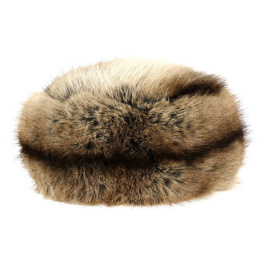 Beige Faux Fur Courchevel Beanie - Traclet