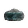 Irena Women's Toque in Turquoise Faux Fur & Grey Leather - Traclet . Reference: 21336 | Traclet Hatters