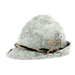 BAZI Heather Gray Tyrolean Hat - Dreispitz Hat