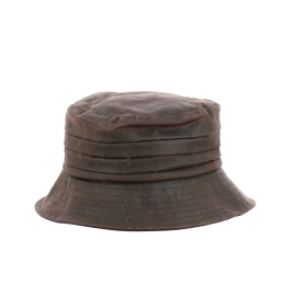 Brown Finistere Waxed Cotton Bucket Hat - Traclet