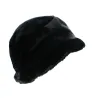 Black Faux Fur Bucket Hat - Traclet Hat Shop