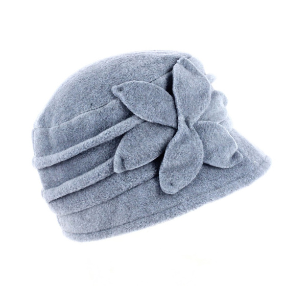 Blue Fleece Cloche Hat - Traclet
