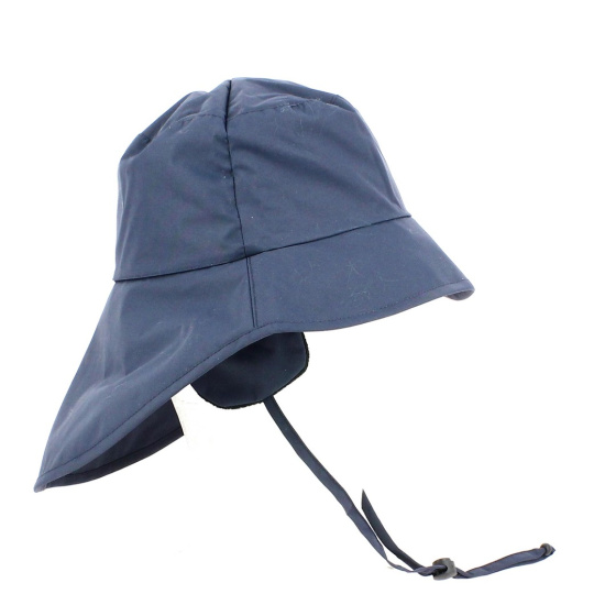 Navy Waterproof Neck Cover Hat - balke