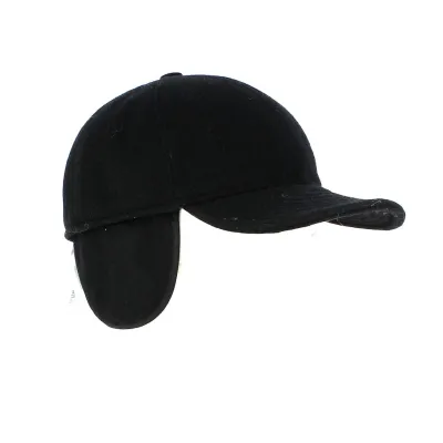 Black baseball cap with ear flaps - Teflon ref 21346