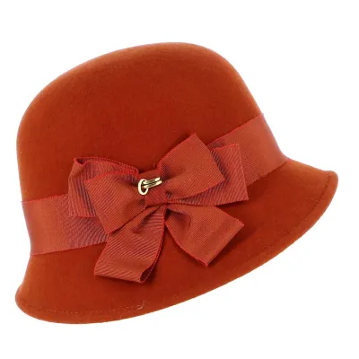 Chapeau Cloche Maithe Feutre Laine Rouille- Traclet Reference : 21377 | Chapellerie Traclet
