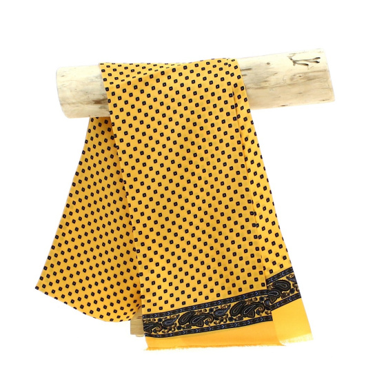 Yellow Silk Scarf for Men - Traclet