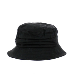 Black Finistere Waxed Cotton Bucket Hat - Traclet