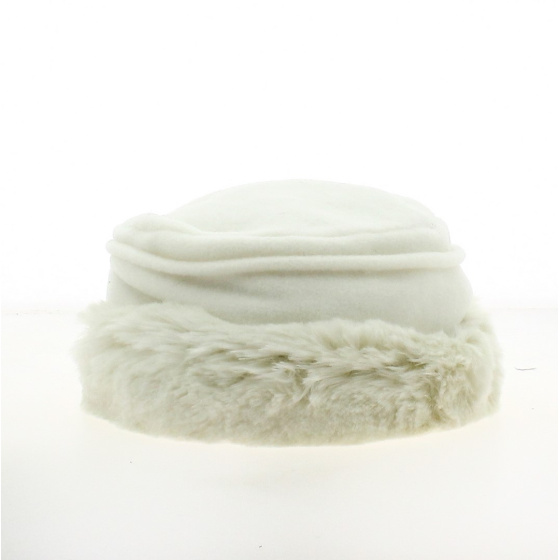 Akilina Faux Fur Hat & Fleece Lining Ecru - Traclet