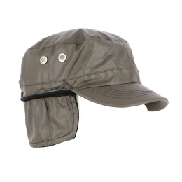 Brown Army Cap with Ear Flaps - Traclet