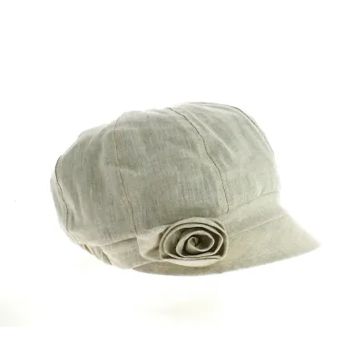 Alisa Newsboy Cap in Linen - Traclet Reference: 21393 | Traclet Hat Shop