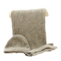 Beanie - Scarf & Gloves Set knitted beige glitter - Traclet