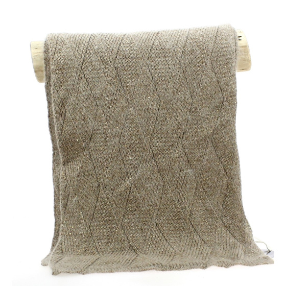 Ensemble Bonnet - Écharpe & Gants tricote beige paillettes- Traclet Ensemble Bonnet - Écharpe & Gants tricote beige paillettes- Traclet