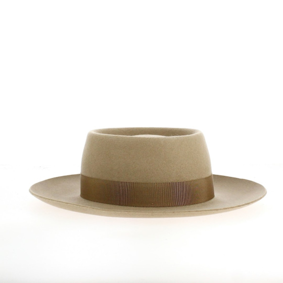 Beige Alsatian Hat - Gambler Shape