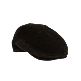 Brown Velvet Flat Cap Buster - Traclet