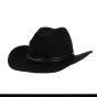 Black Wool Felt Cowboy Hat - Traclet
