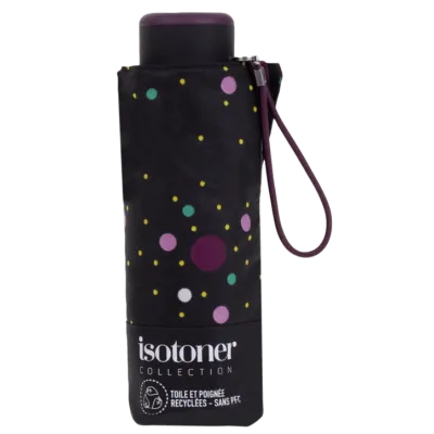Parapluie Mini Ultra Slim pois contemporain - Isotoner