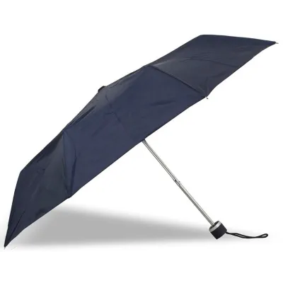 Navy 3-Section Manual Opening Umbrella - Isotoner