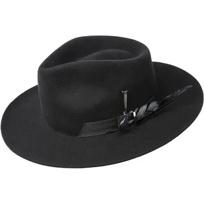 Chapeau Fedora Barksdale feutre laine noir - Bailey . Ref 21449
