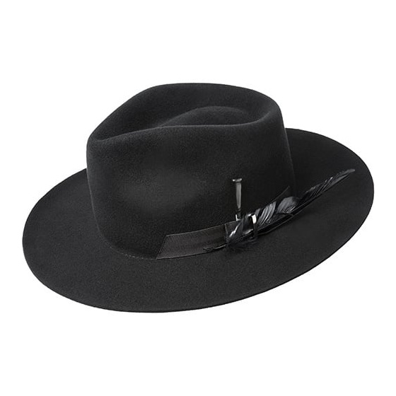 Bailey Barksdale Black Wool Felt Fedora Hat