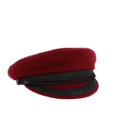Sailor Cap Camaret Burgundy in Wool-Traclet Reference: 21434 | Traclet Hat Shop