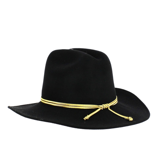 Black Wool Confederate Officer Hat