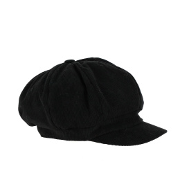 Black Velvet Newsboy Cap - Traclet