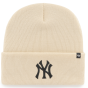 MLB NY Yankees Beige Acrylic Beanie - 47 Brand