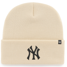 MLB NY Yankees Beige Acrylic Beanie - 47 Brand