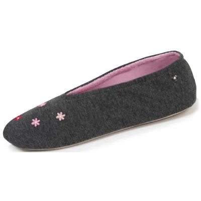 Ballerine Gris Chiné Semelle Cuir - Isotoner référence 21422 chapellerie traclet