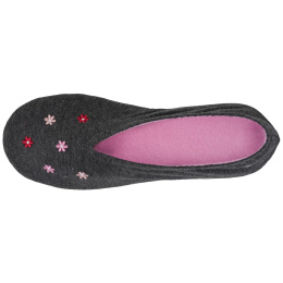 Ballerine gris chiné semelle cuir