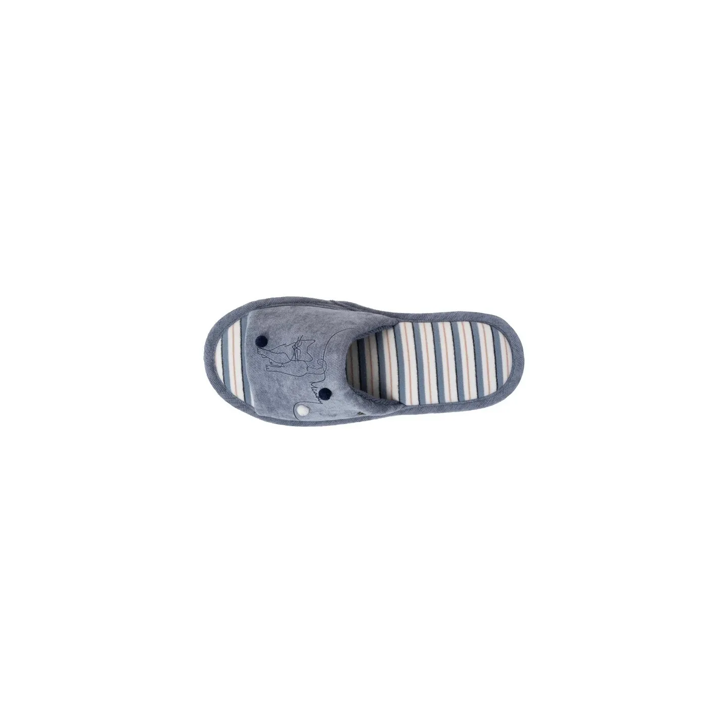 Chaussons Sandales chat fantaisie Bleu Denim - Isotoner