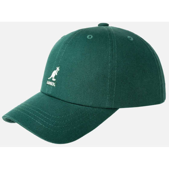 Green Cotton Washed Baseball Cap - Kangol