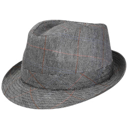 Stetson Black Herringbone Silk Osceola Trilby Hat