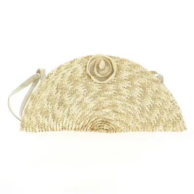 Half-Moon Straw Clutch - Traclet Reference: 21455| Traclet Hat Shop