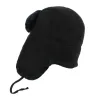 Leather & Sheepskin Traclet Ushanka Black Reference: 614 | Traclet Hat Shop