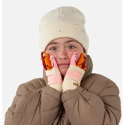 Gants Enfant Avec visages Puppet Rose - Barts