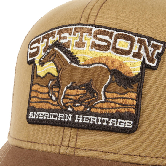 Mustang Beige Baseball Trucker Cap - Stetson