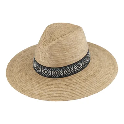 Chapeau de paille Voyageur large bords Aztec  Protection anti UPF50+