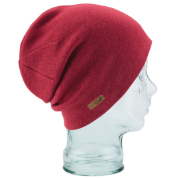 The Julietta Burgundy Beanie - Coal