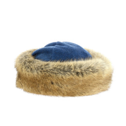 Marmot Toque grey fleece & beige faux fur - Traclet