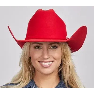 Red Wool Felt Western Cattleman Hat - American Hat Makers Reference: 21622| Traclet Hat Shop